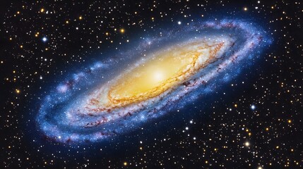 Obraz premium Stunning Spiral Galaxy in Deep Space Cosmic Background