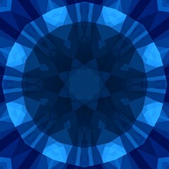 Obraz premium Abstract geometric design in deep blue