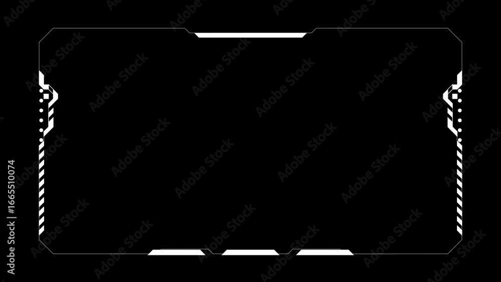 Poster futuristic cyber hud background hi tech frame element