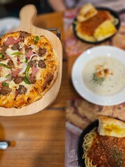 Pizza and sides