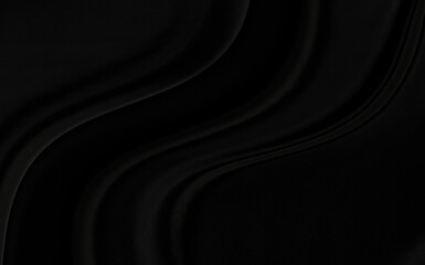 Black gray satin dark fabric texture luxurious shiny that is abstract silk cloth background with patterns soft waves blur beautiful.