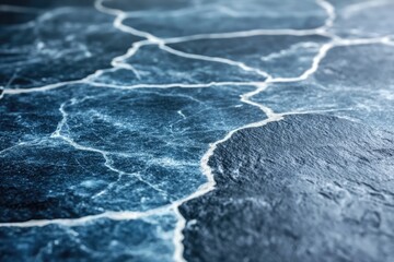Dark blue stone surface with cracks