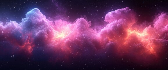 Obraz premium Colorful space clouds