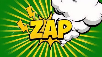 Energy comic zap graphic - Powered by Adobe