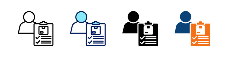 Logistics Manager All In One Icon Multi Styles Vector Set