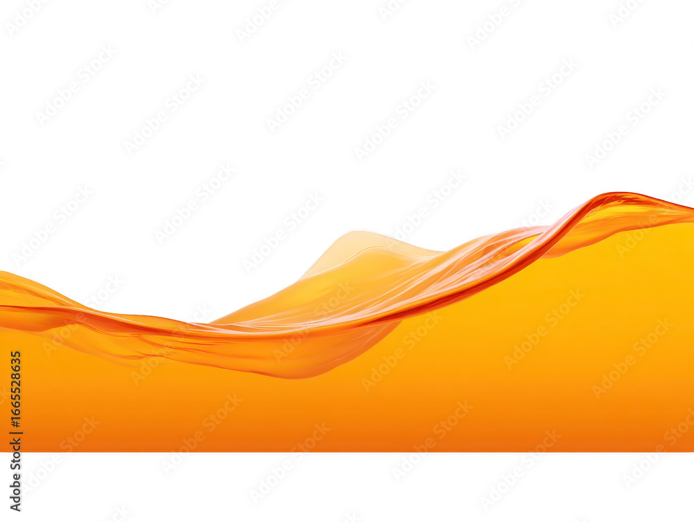 Poster golden liquid wave abstract fluid motion smooth curve orange color dynamic splash modern background 
