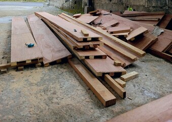 construction of a wooden house