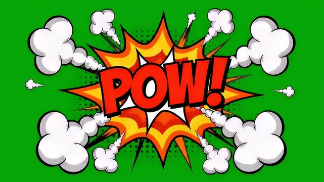 Colorful comic book style graphic