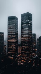 Obraz premium City skyline in the mist