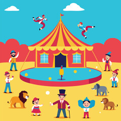 Smoke fills performance ring with high quality detailed illustration creative visual content suitable for Adobe Stock, commercial use, artistic projects and digital design inspiration