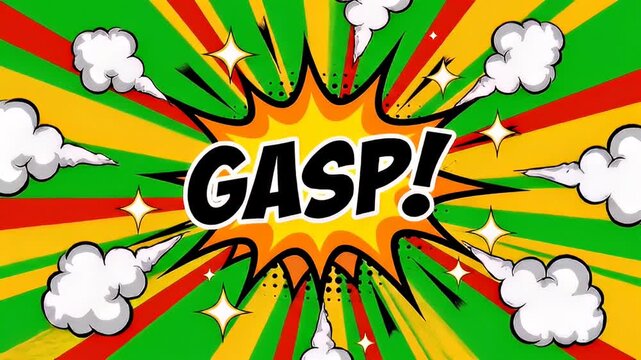 Comic book style background gasp