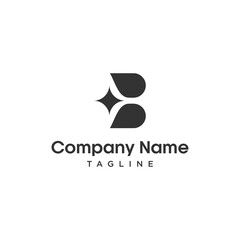 vector logo initial B