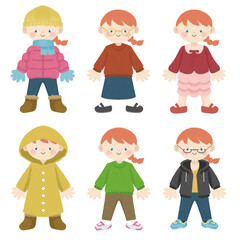 女の子のファッションセット