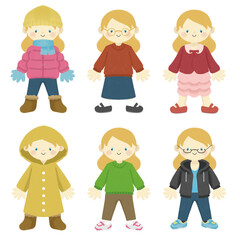 女の子のファッションセット