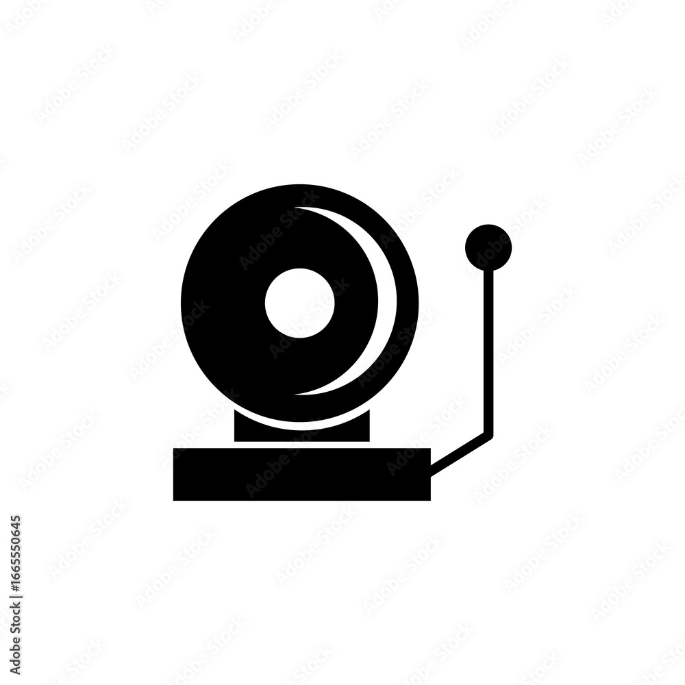 Poster bell school icon simple vector isolated symbol vector illustration for web and app..eps