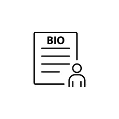 Biography icon simple vector isolated symbol vector illustration for web and app..eps