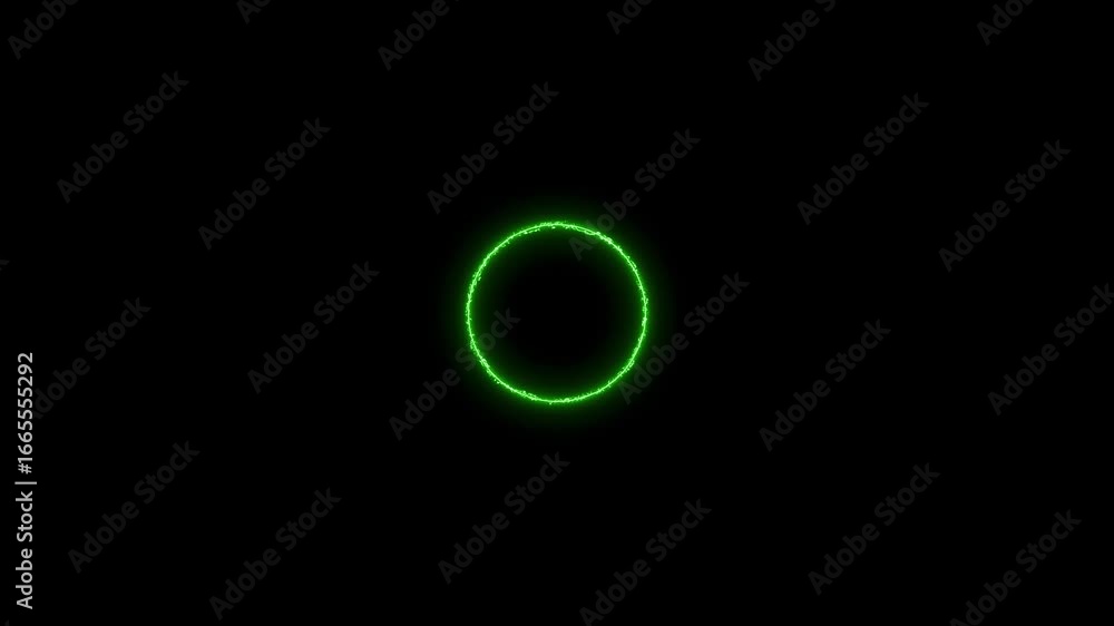 Poster abstract neon light circle loading frame animation background.neon circle waves loop animation backg