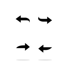 Bent arrow icon. Left and right.
