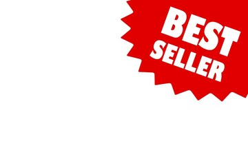 Besst seller tag, label, stamp, red sale tag