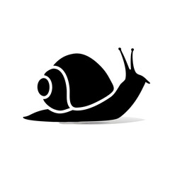 Snail icon isolated on white background. Simple flat snail shell vector pictogram.
