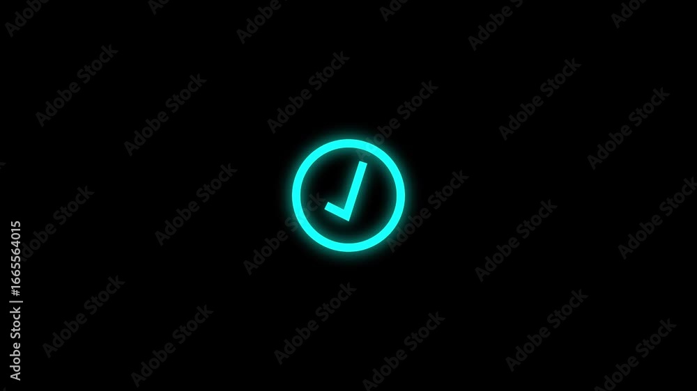 Poster animated tick mark in shield outline, smooth check mark animation that symbolizes approval, success,
