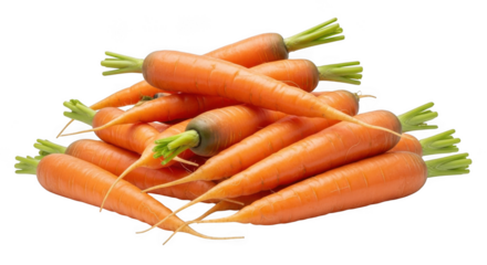 Fresh vibrant carrots pile healthy root vegetable food ingredient