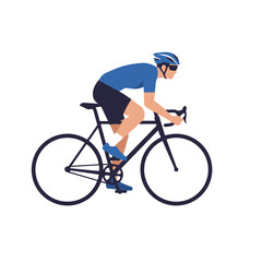 Fototapeta premium man riding a bike