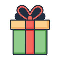 customer gift isolated icon gift box vector
