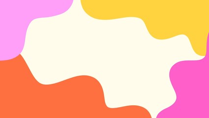 Abstract background illustration with cute colorful waves