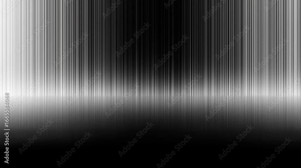 Poster black and white vertical lines creating a futuristic background