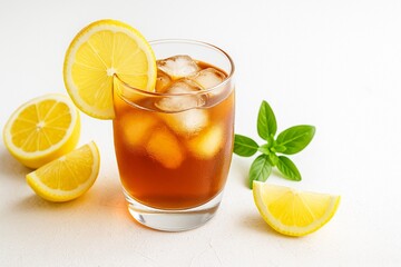 Fototapeta premium glass of cold lemonade
