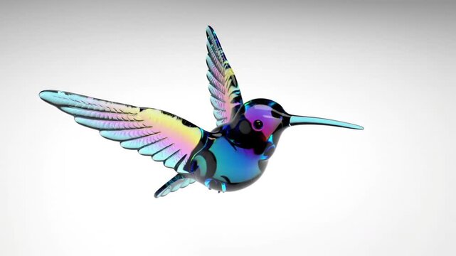 hummingbird on a white