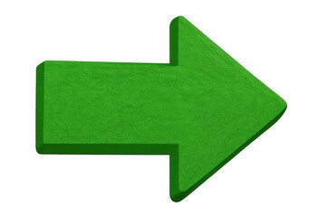 Green grass arrow indicating direction, transparent backdrop, symbolizing environmental sustainability and natural guidance