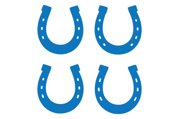 horseshoe glyph line icon set. Horseshoes icon. vector graphics, editable stroke outline sign.