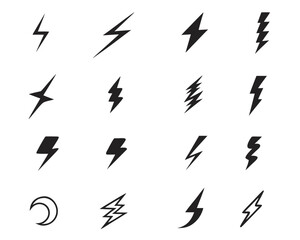 Flash thunderbolt Template vector icon illustration
