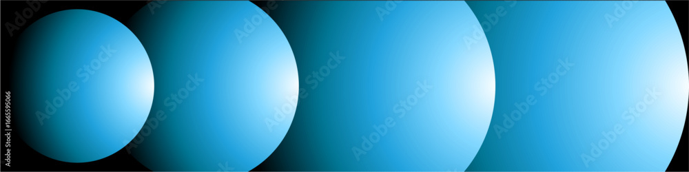 Poster blue gradient circle ball circle background vector for futuristic technology, digital data, and flui