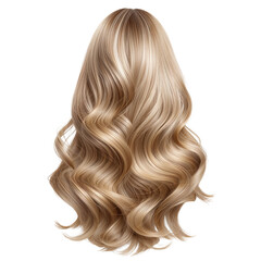 Naklejka premium Luxurious golden blonde hairstyle on a transparent setting adds glamour and beauty to design