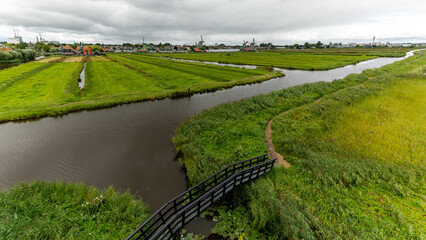 A real dutch windmill in Zaandam, Holland on august 20th 2025
