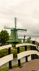 A real dutch windmill in Zaandam, Holland on august 20th 2025
