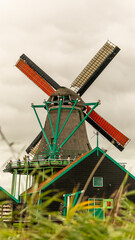 A real dutch windmill in Zaandam, Holland on august 20th 2025

