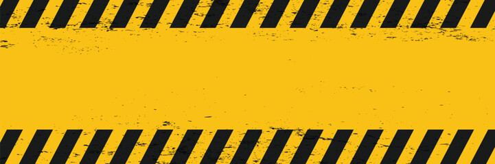 Grunge texture in black and yellow hazard style. Abstract warning background for poster, banner, sign, industrial design, and safety themed graphics.