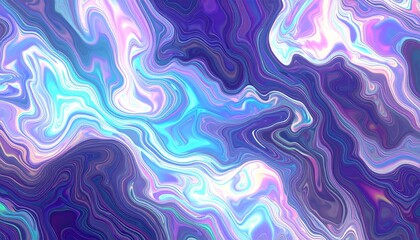 Obraz premium Vibrant and dynamic abstract liquid swirl background with iridescent colors, creating a mesmerizing holographic effect. A modern art design for contemporary digital projects