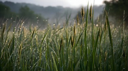 Obraz premium grass in the morning