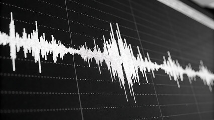 Vector retro grunge sound wave pattern. Audio equalizer halftone design with pulse effect. Music-themed banner design creative vector art with vintage vibes.