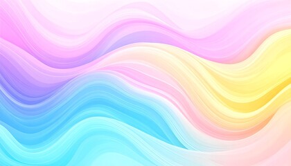 A beautiful abstract design with flowing pastel waves and smooth color transitions.