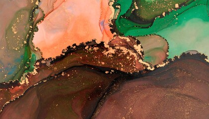 Abstract Ink Wash Art