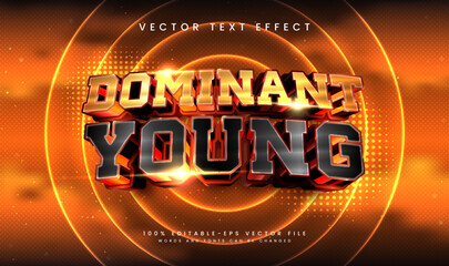 Dominant Young Vector Text Effect Editable Bold Modern Style Suitable for Poster, Banner, Flyer, and Gaming Title
