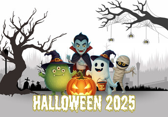 halloween background with pumpkins