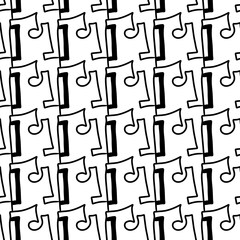 seamless pattern with hand drawn doodle elements, illustration