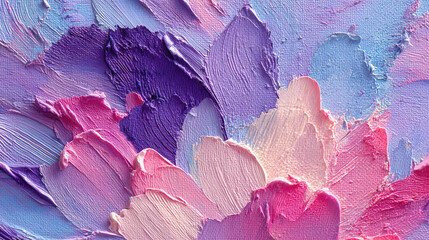 Vibrant floral art displays the beauty of purple and pink hues in an abstract texture celebrating creativity and expression